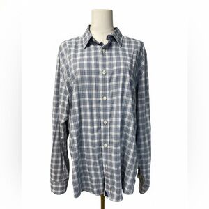 UnTuckit Navy and White Check Performance shirt